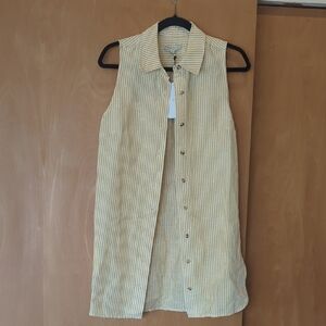 Onia Linen Blend Shirt Dress